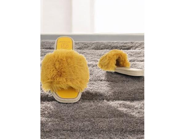 Givana Fluffy muiltjes - slippers geel 38