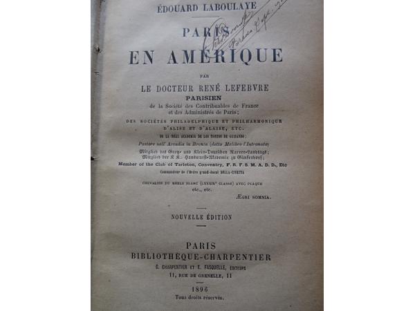 Paris en Amerique en Fables de La Fontaine