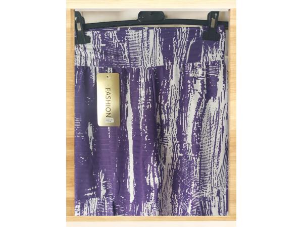 Fashion 2 delig huispak violet paars wit S/M