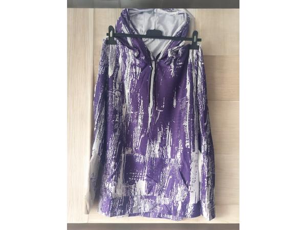 Fashion 2 delig huispak violet paars wit S/M