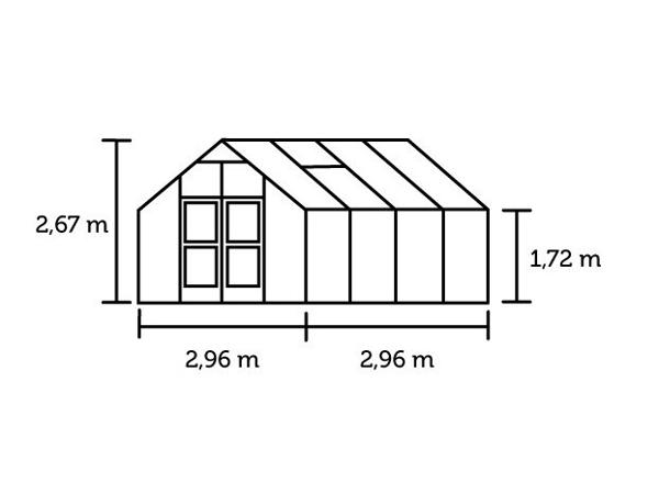 Tuinkas Premium 8,8 - antraciet, VG 3 mm/1