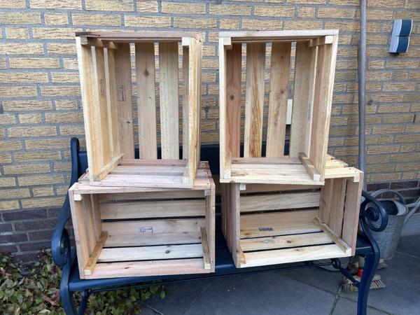 Van recycle hout kei- stevige kistjes voor vele doeleinden!