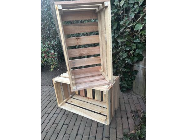 Van recycle hout kei- stevige kistjes voor vele doeleinden!