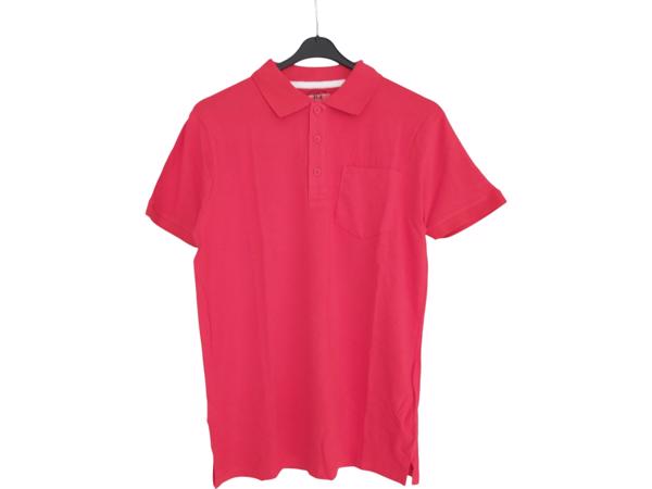 Glo-Story effen heren polo rood S