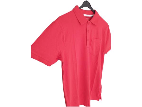 Glo-Story effen heren polo rood S