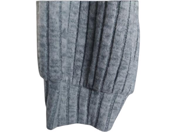 stretchy jurk grijs met pofmouwen XXL