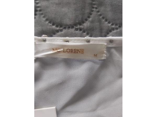 MC Lorene mouwloos shirt wit met zilveren pailletten M/38