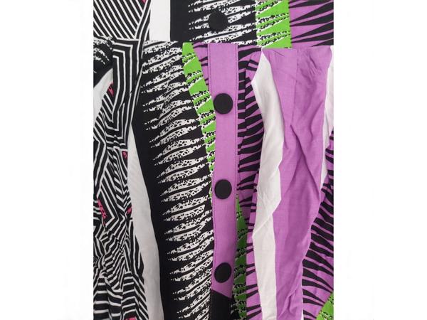 Zomer rok lila groen M/L