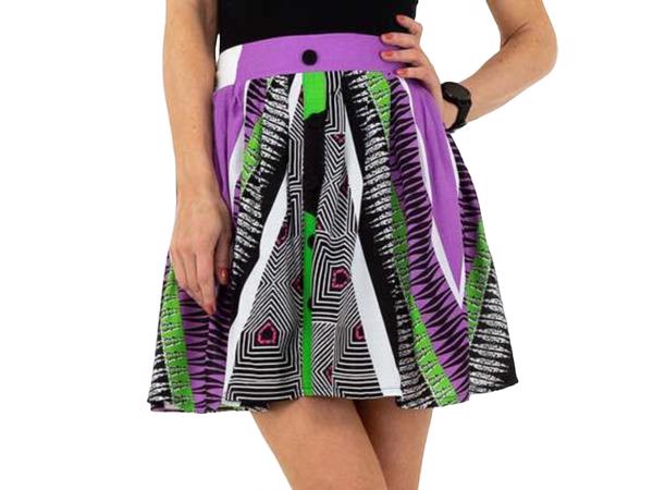 Zomer rok lila groen M/L