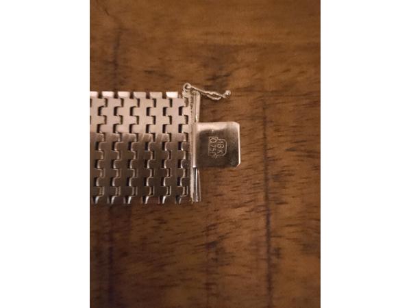 Zwaar vergulde armband 18k witgoud gemerkt. Let op verguld!