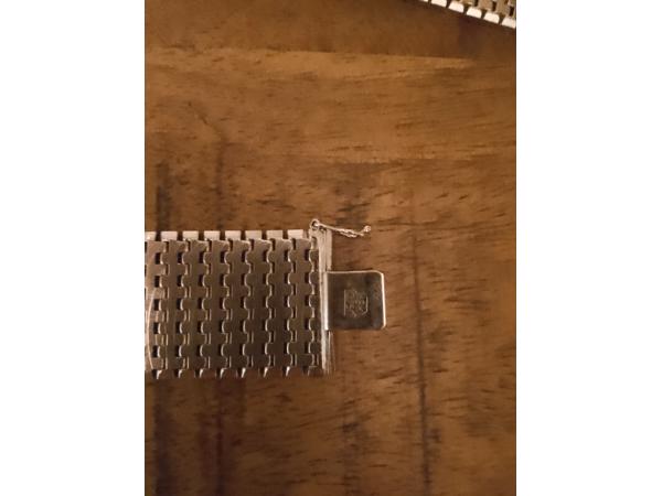 Zwaar vergulde armband 18k witgoud gemerkt. Let op verguld!