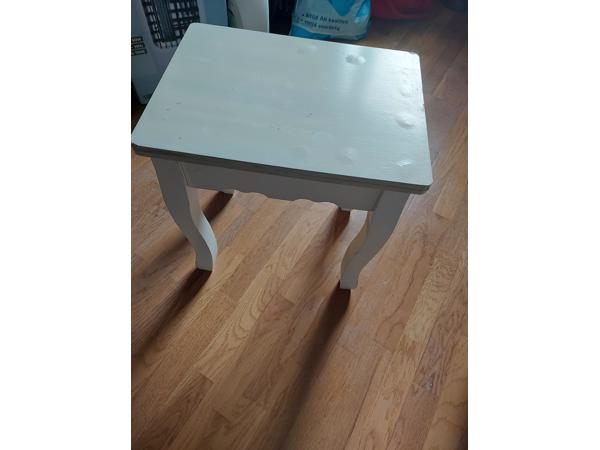 plantentafeltje wit gelakt in redelijke staat