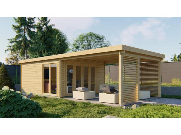 Blokhut - Tuinhuis Casper | 58 mm | vuren onbehandeld