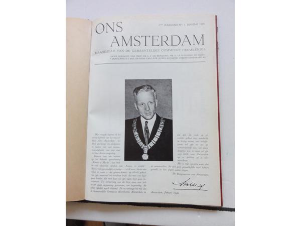 ingebonden exemplaren maandblad "Ons Amsterdam"