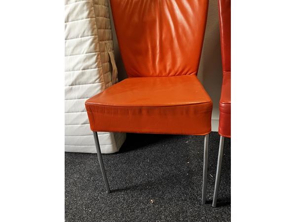 5 moderne lederen eetkamer stoelen