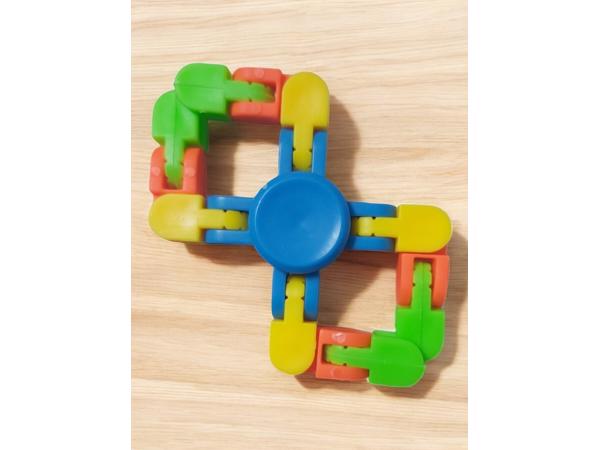 Flexibele Fidget Spinner blauw meerkleurig