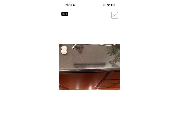 Dressoir zwart met marmeren blad