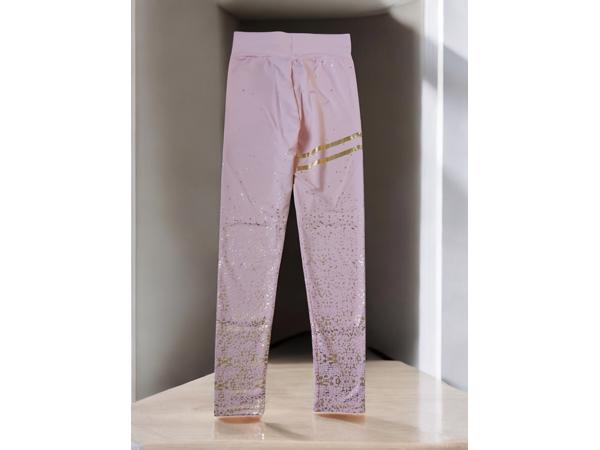 Holala stretchy legging lichtroze goud glitter S/M 36/38