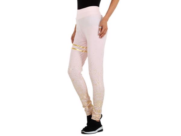 Holala stretchy legging lichtroze goud glitter S/M 36/38