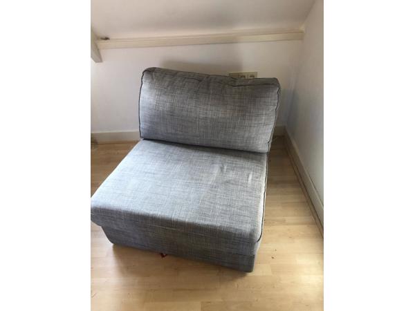 1,5 zits grijze bank / fauteuil