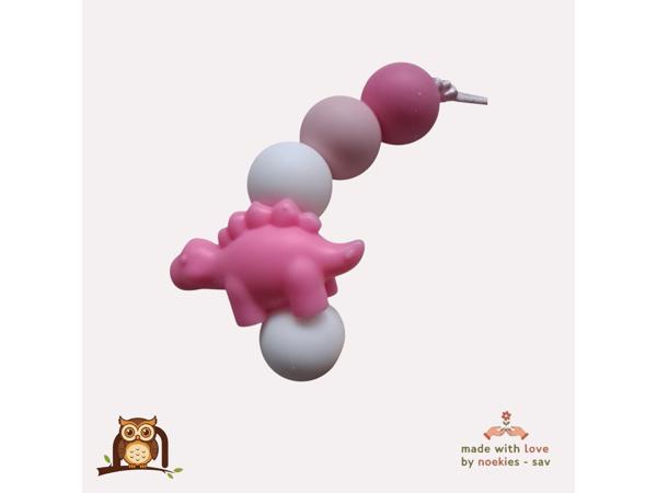 noekies naam speenkoord dino stekel roze wit nr 13