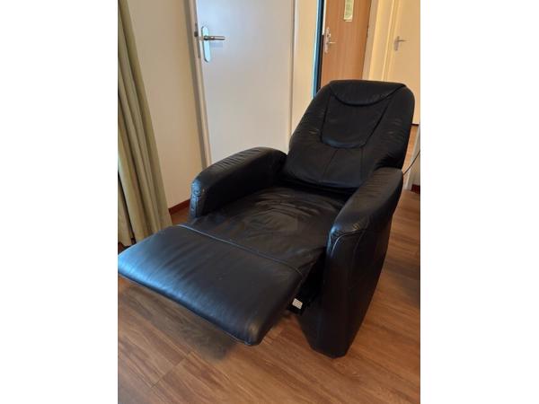 Donkerbruine elektrische relax fauteuil   relaxstoel