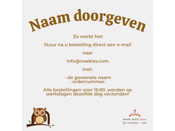 nr 12 noekies naam speenkoord dino stekel khaki groen wit