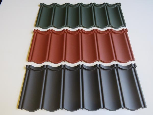 Dakpanplaten matte coating of met leislag in diverse kleuren