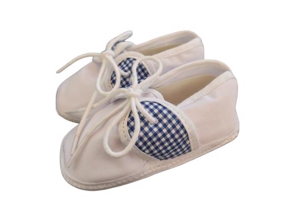 Junior Joy Babyschoenen blauw ruitje - newborn