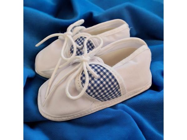 Junior Joy Babyschoenen blauw ruitje - newborn