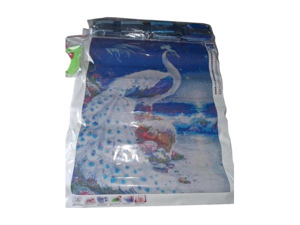 nr 40 Diamond Painting pauw strand 50x40cm (vierkant)