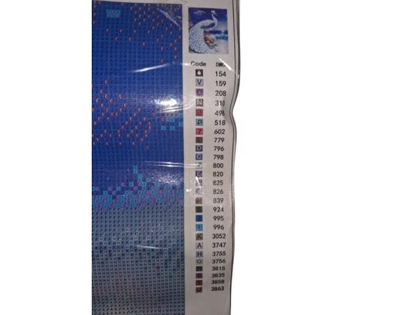 nr 40 Diamond Painting pauw strand 50x40cm (vierkant)