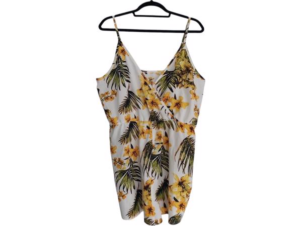 playsuit bloemen print geel groen XL