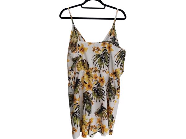 playsuit bloemen print geel groen XL