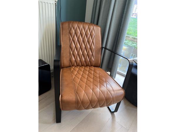 Fauteuil zwart stalen frame