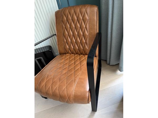 Fauteuil zwart stalen frame