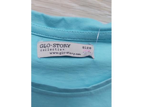 Glo-Story t-shirt good sound turquoise 140