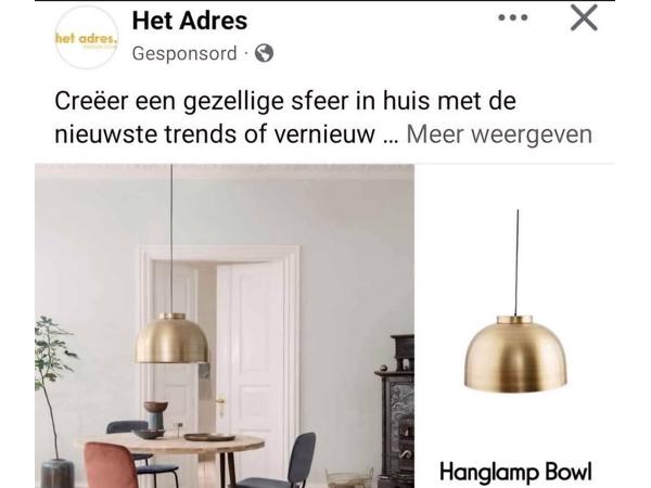 House Doctor bowl brass nieuw