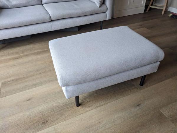 Grijze bank + hocker