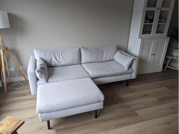 Grijze bank + hocker