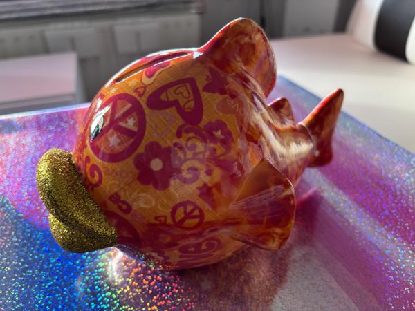 Spaarpot – Fish Kelly (M) – Kleurrijk, Uniek & Handgemaakt