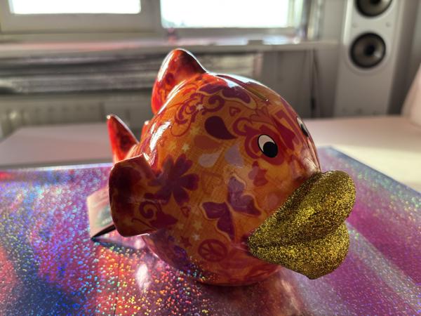 Spaarpot – Fish Kelly (M) – Kleurrijk, Uniek & Handgemaakt