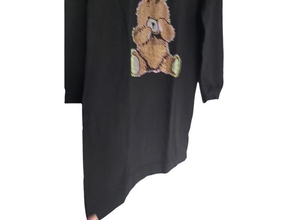 Sweat jurk strass steentjes zwart L/XL