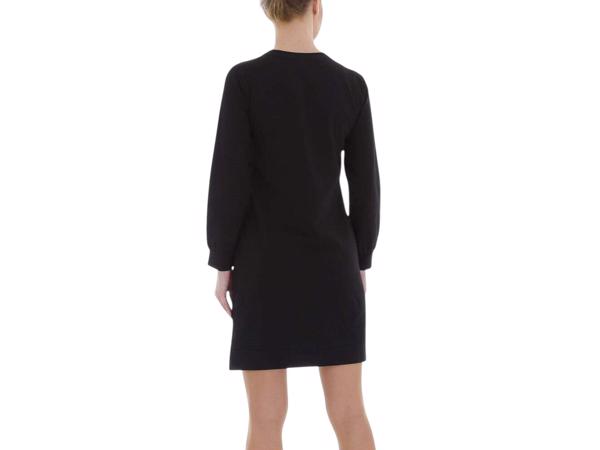 Sweat jurk strass steentjes zwart L/XL