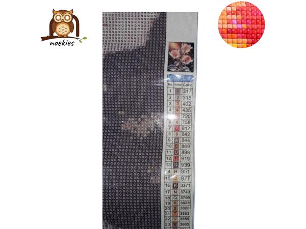 nr 24 Diamond Painting kristal rozen 50x40cm (vierkant)