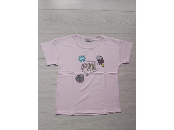 Glo-Story t-shirt roze hello food 164