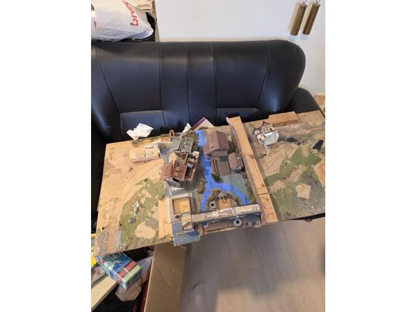 Treinbaan met steunen