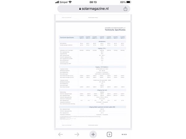 Zon,p- omvormer Huawei sun2000-4ktl/1 fase