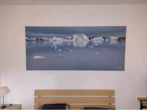 IJslandschap, foto op canvas, 200 x 90 cm