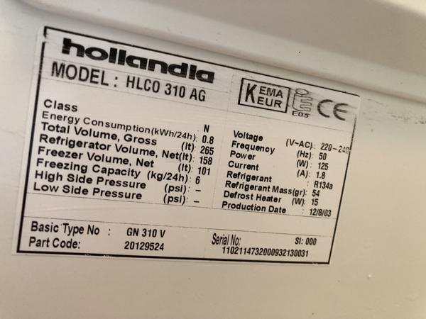 Holllandia koel-vries combinatie, prima werkend